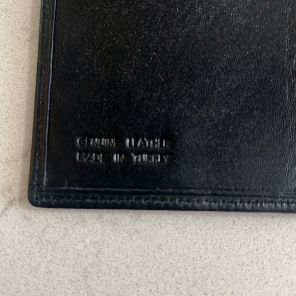 Nordstrom card case Made in Turkey black leather - Picture 4 of 8